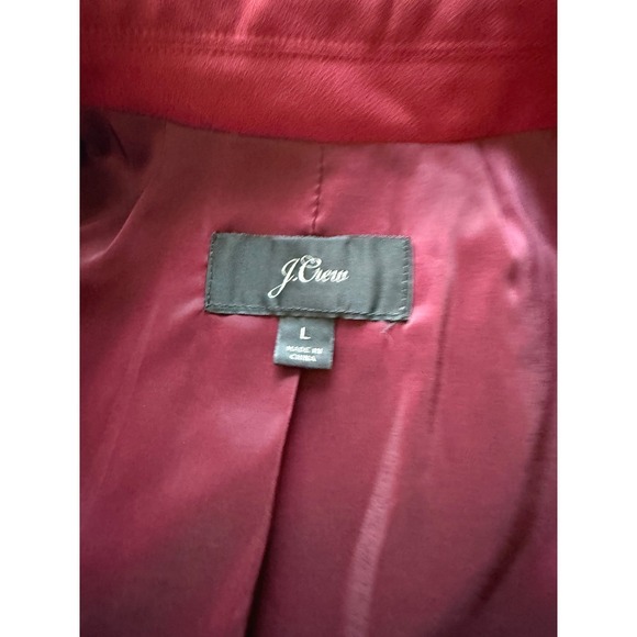 Vintage Style Burgundy Blazer Jacket Womens L J.Crew Workwear Preppy Office Chic - Picture 5 of 7